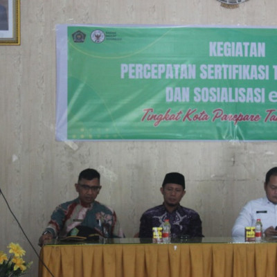 Kemenag Kota Parepare Gelar Koordinasi Percepatan Sertifikasi Tanah Wakaf dan Sosialisasi e-AIW