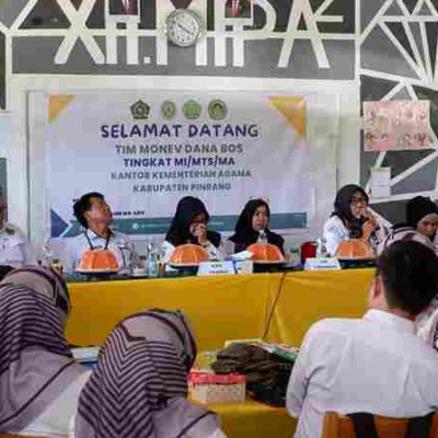 Kemenag Pinrang Gelar Monev Dana BOS dan BOP: MA Biharul Ulum Ma'arif Jadi Sentral Sosialisasi