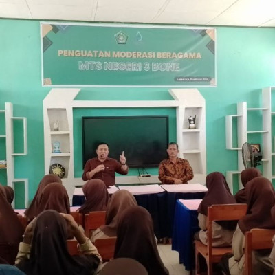 Penguatan Moderasi Beragama di MTsN 3 Bone, Bentuk Pendidikan Toleransi Siswa