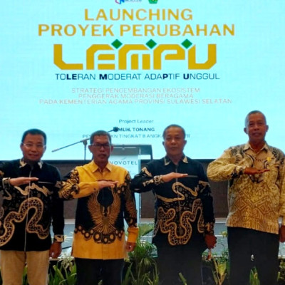 Kepala MTsN 2 Bone Ikuti Launching Proyek "Lempu" Moderasi Beragama Sulsel