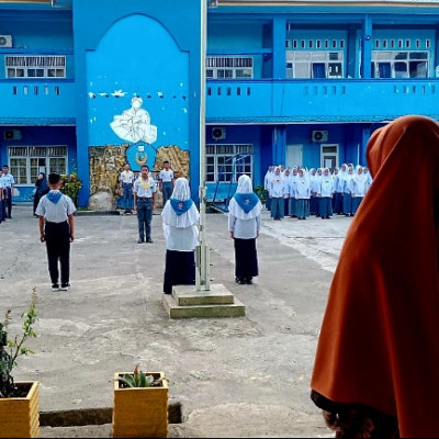 Kuatkan Karakter dan Keterampilan Teknis, MTs dan MA Ma’had Hadits Al-Junaidiyah Biru Gelar Diksar PMR