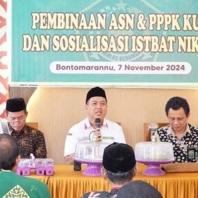 Sinergi Kemenag Gowa Bersama PA Sungguminasa Sosialisasikan Itsbat Nikah di KUA Bontomarannu