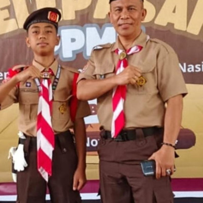 Kepala MTsN Gowa Hadiri Pelepasan Kontingen Sulsel Kemah Pramuka Madrasah Nasional