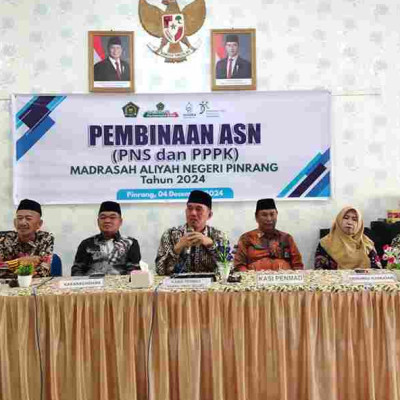 Pembinaan ASN MAN Pinrang;  Kabid Penmad Kanwil Kemenag Sulsel Beri Pesan Penggugah Hati