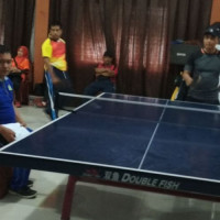 Hari Pertama Porseni HAB 72, Tim Tennis Meja Kemenag Sidrap Bertanding 