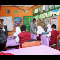 Kakan Kemenag Tes Kemampuan Siswa SDN 14 Pangsid Baca Al-Quran